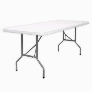 Rectangular Plastic  Folding Table - White