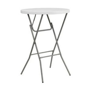 Round Plastic Folding Cocktail Table - White - (Call for Price)