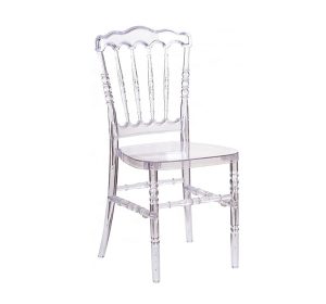 Crystal Clear Resin Napolean Chair