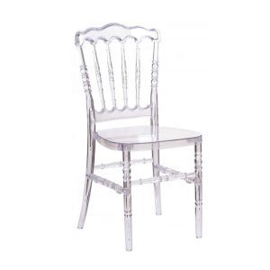 Crystal Clear Resin Napolean Chair