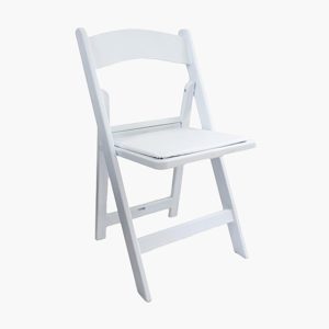 Resin Padded Chair - White