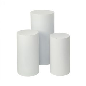 Cylinder Pedestal Plinth – White - (Call for Price)