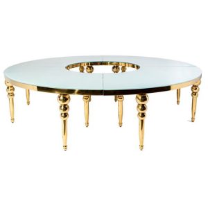 Serpentine Dining Table – White & Gold - (Call for Price)