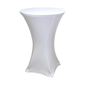 Cocktail Spandex Table Cover – White - (Call for Price)