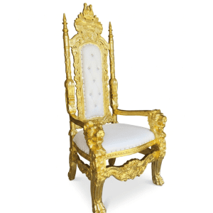 Royal Gold Lion Throne Chair